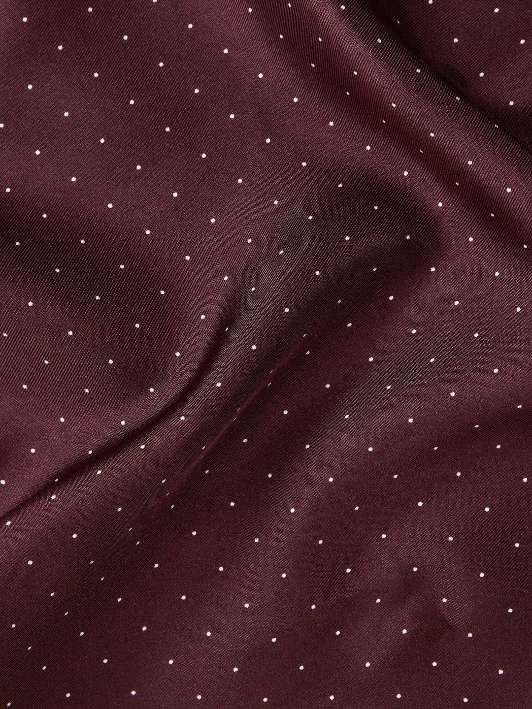 Reiss Polka Dot Silk Pocket Square in Burgundy
