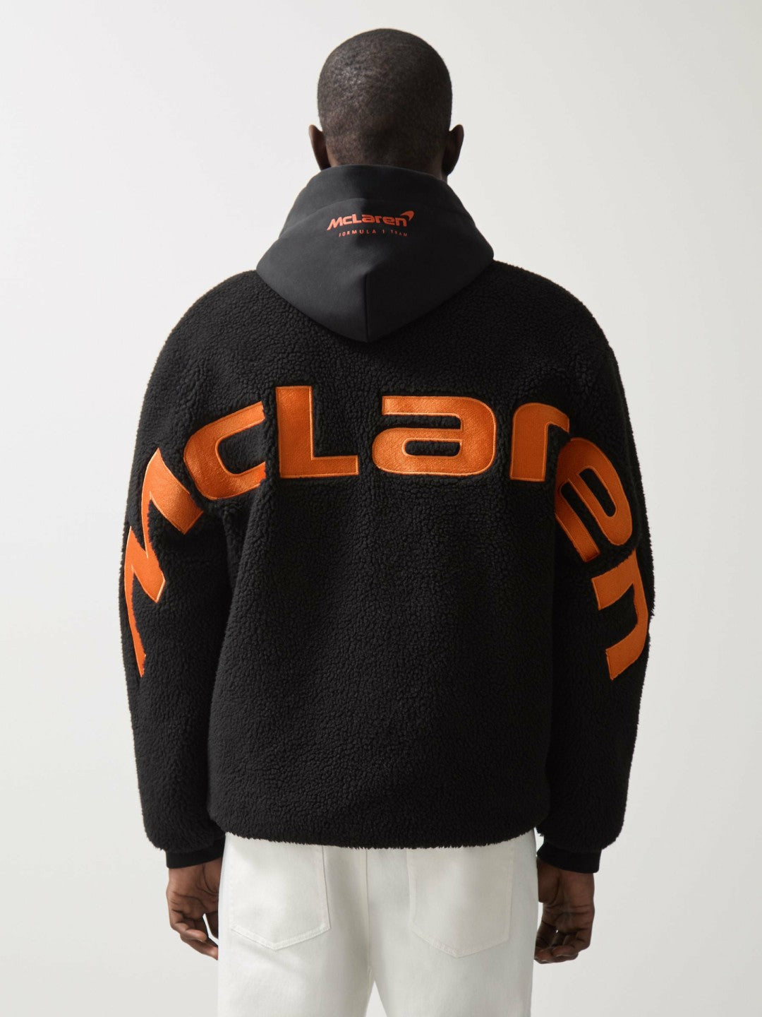 Reiss McLaren F1 Team Embroidered Fleece Jacket Unisex Fit in Black