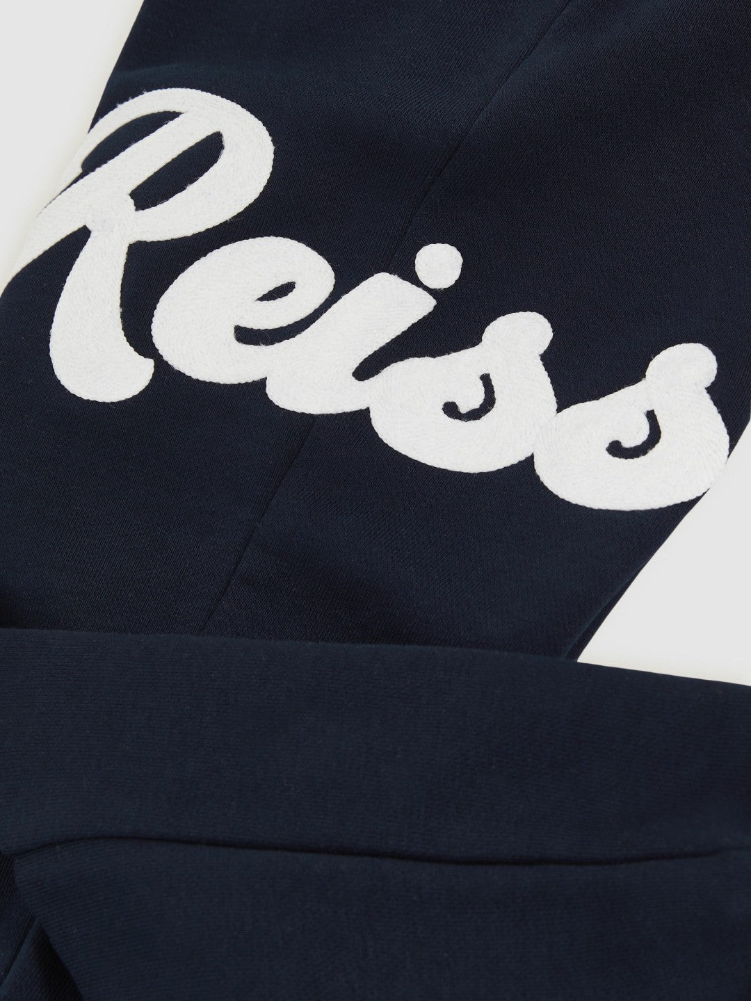 Reiss 13-14 yrs Cotton-Blend Logo Script Joggers in Navy