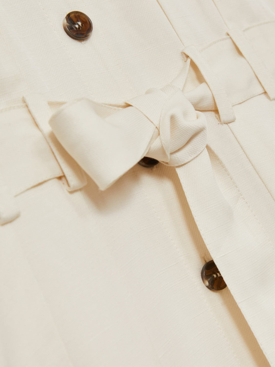 Reiss 9-13 yrs Tie-Waist Collared Dress in Ivory