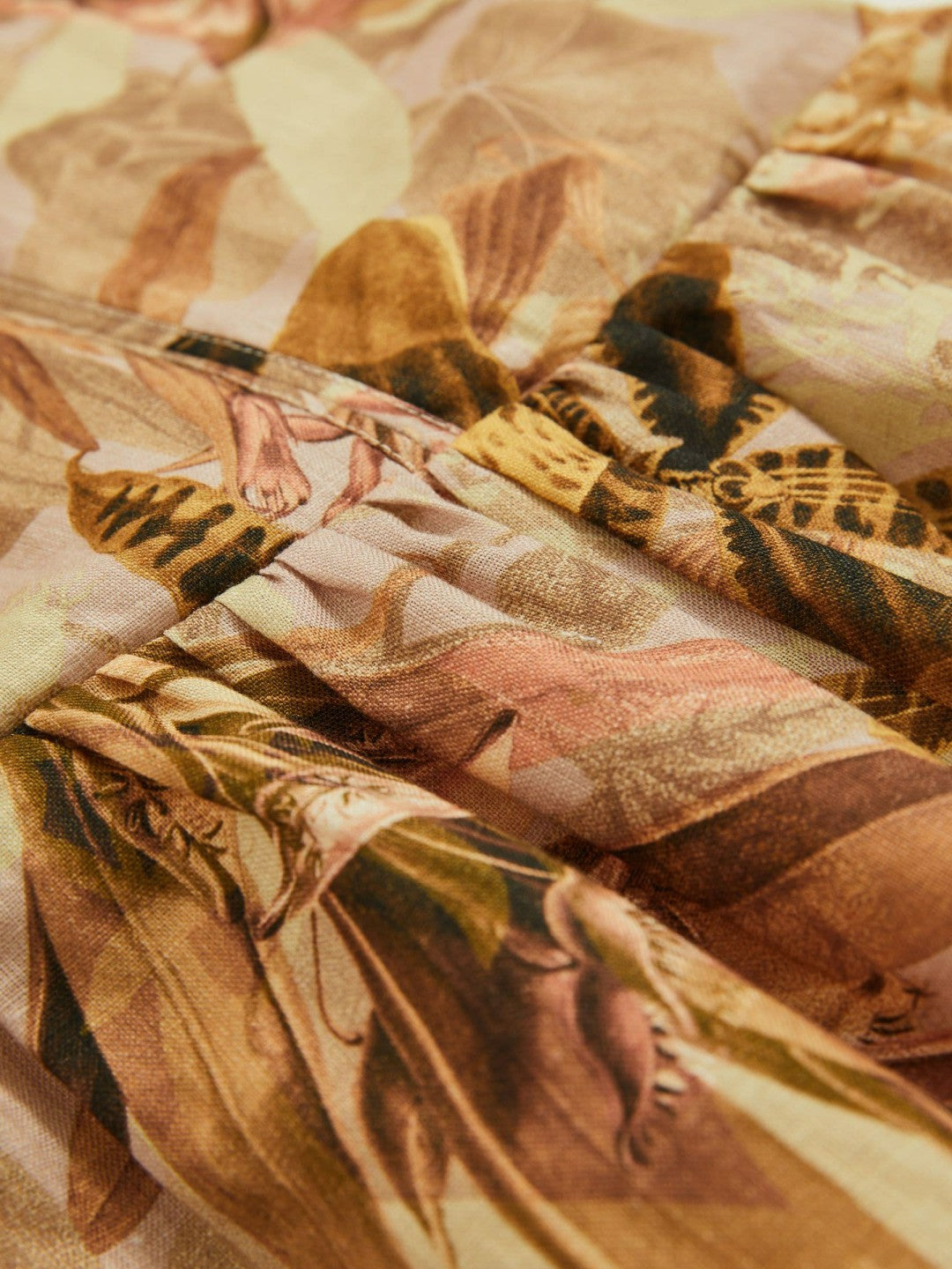 Reiss 13-14 yrs | NYBG Floral-Print Midi Dress in Khaki