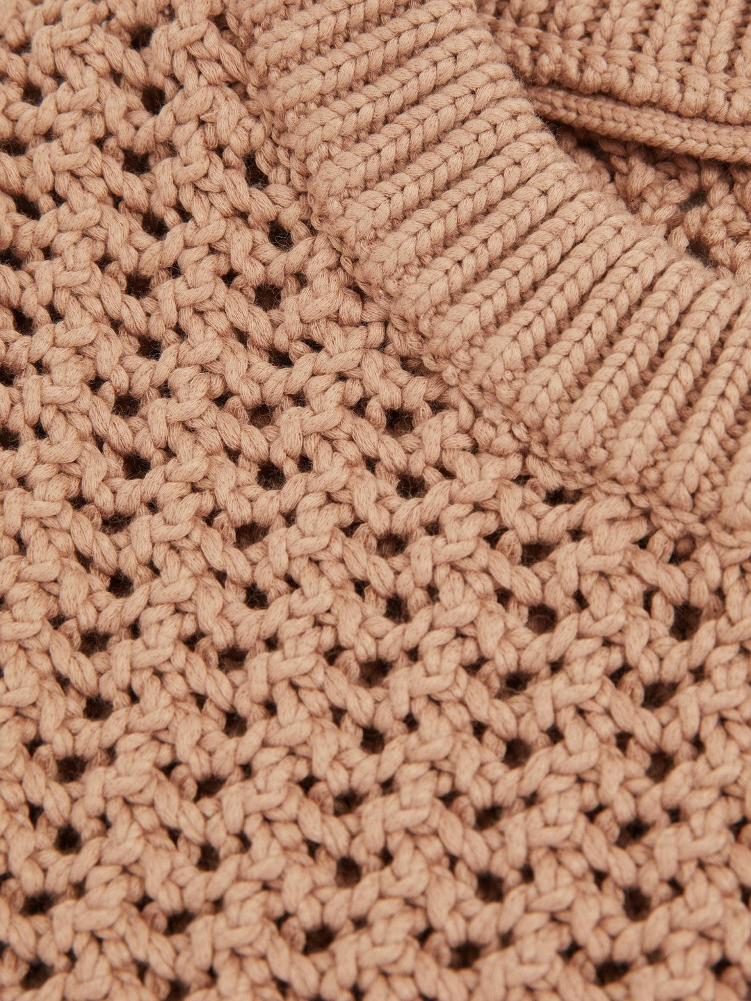 Reiss Cotton-Blend Crochet Vest in Soft Camel