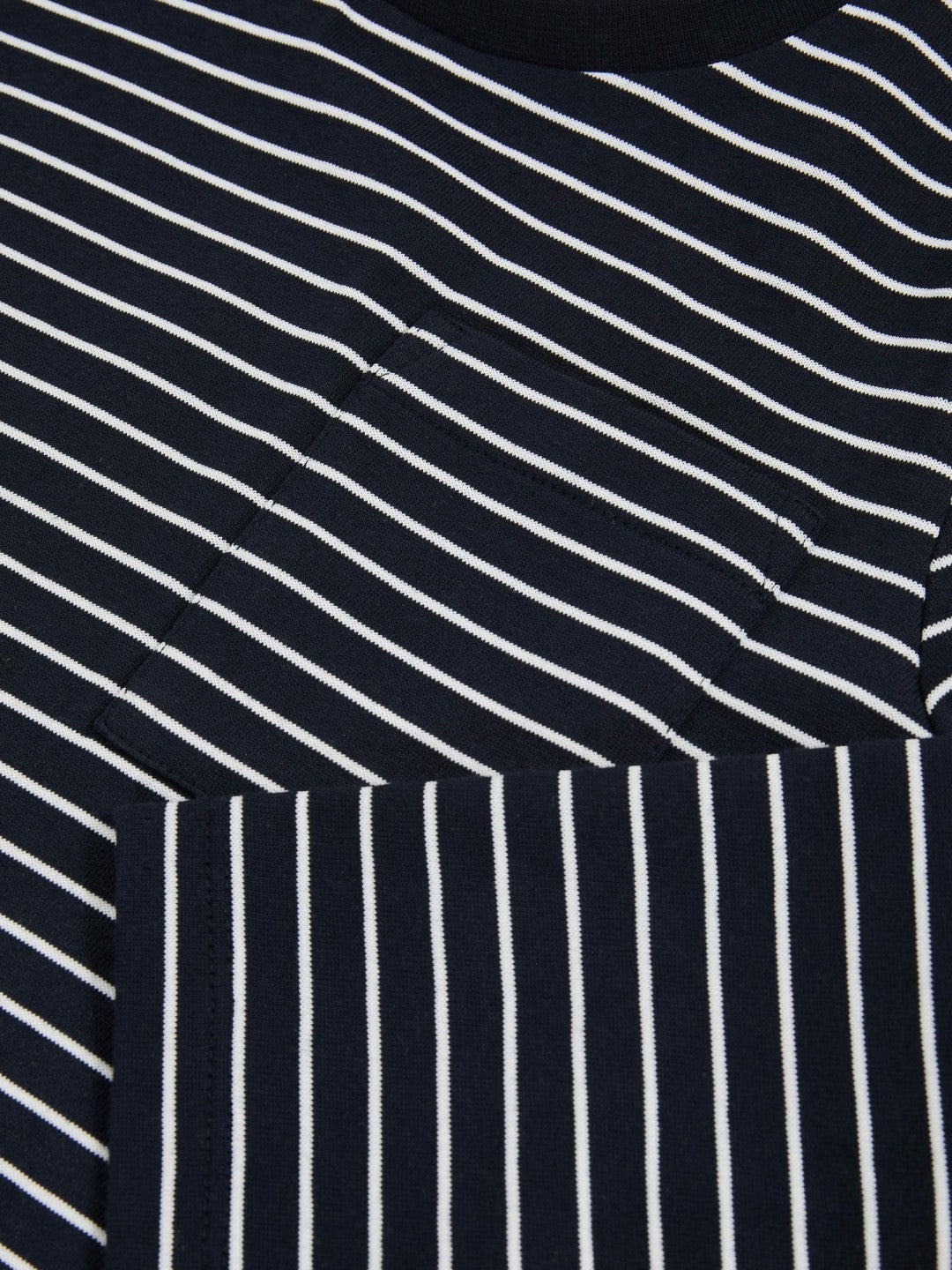 Reiss 13-14 yrs Stretch-Cotton Stripe T-Shirt in Navy/White