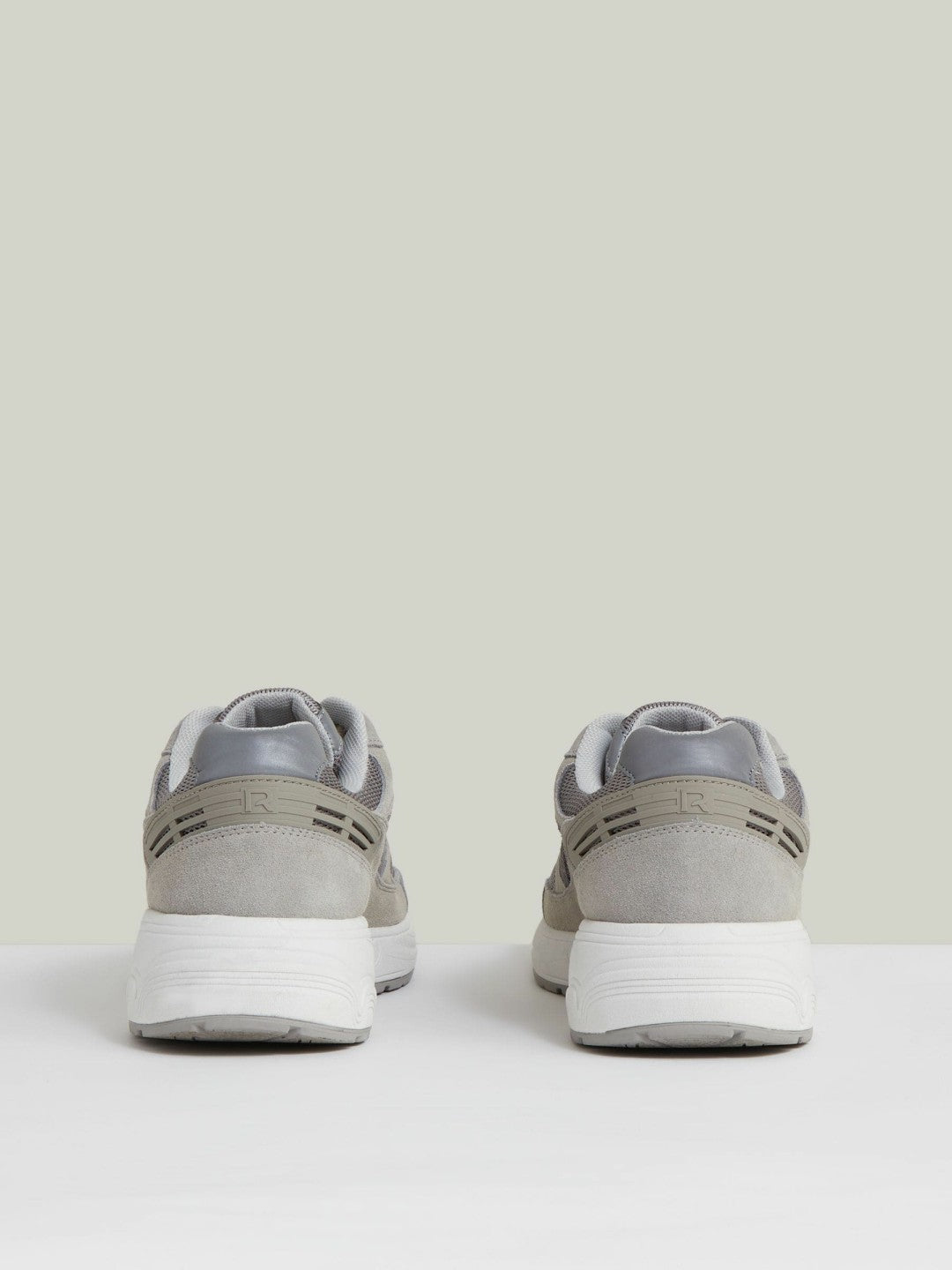 Reiss Panelled Running Trainers in Grey