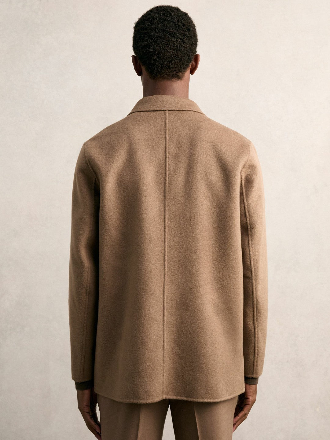 Reiss Wool Blend Double Face Button Jacket in Brown