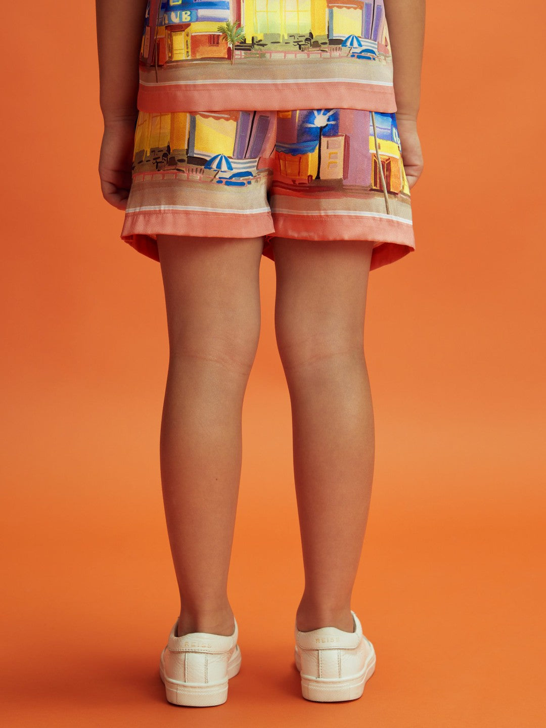 Reiss Senior McLaren F1 Miami Drawstring Shorts in Pink Multi