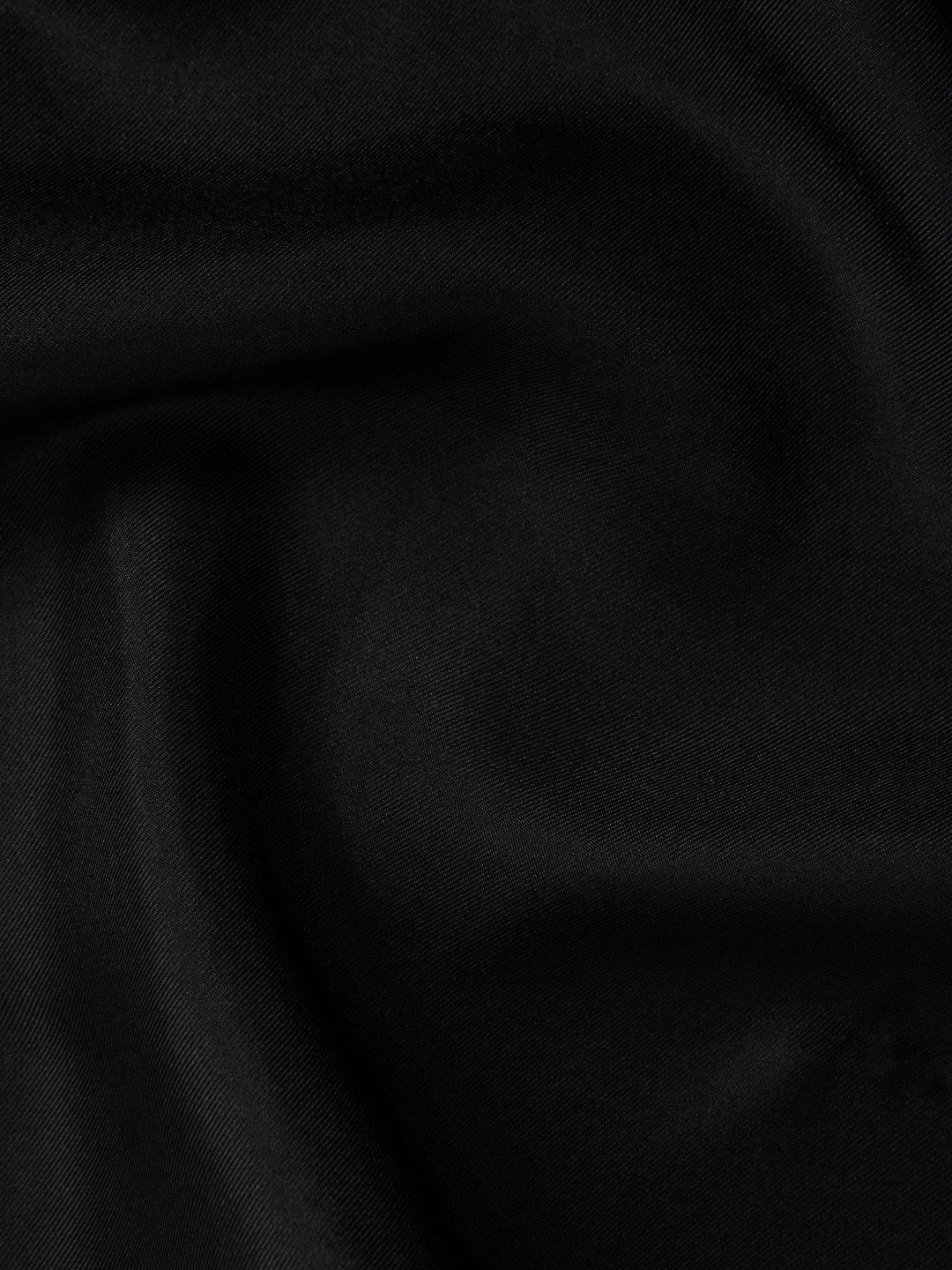 Reiss Plain Silk Pocket Square in Black
