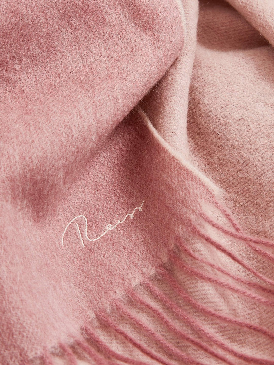 Reiss Wool-Cashmere Scarf in Blush