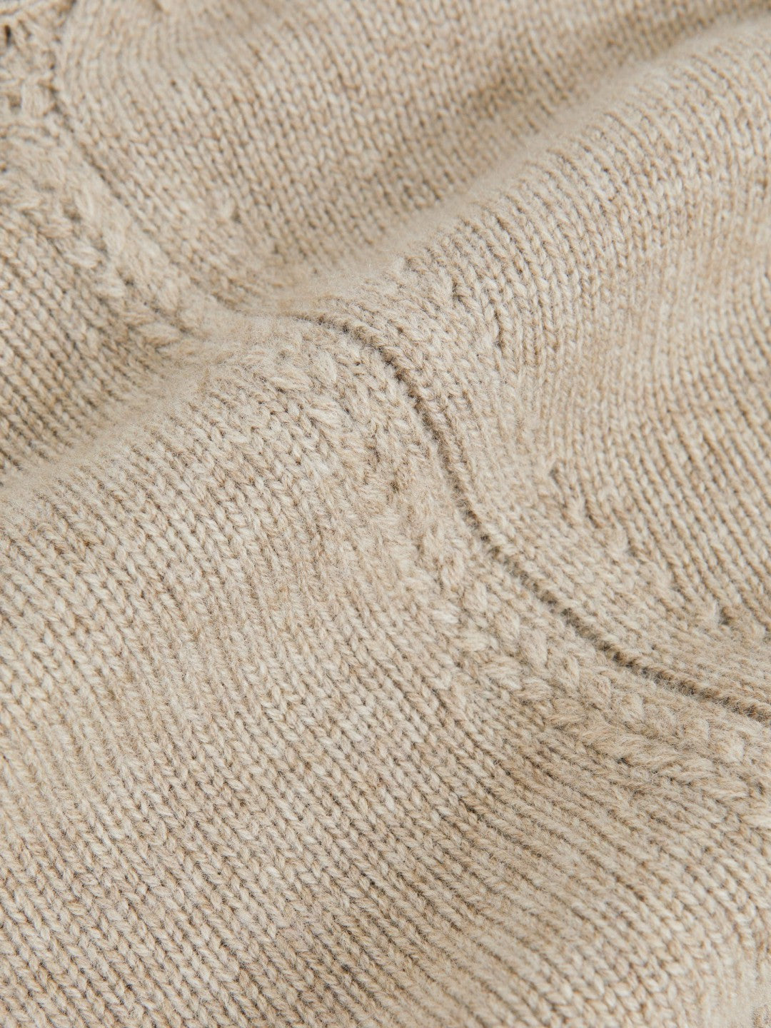 Reiss Wool-Cashmere Crew-Neck Jumper in Stone