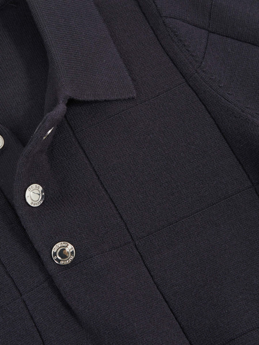 Reiss 3-9 yrs Stitch-Detail Press-Stud Polo Shirt in Navy Blue