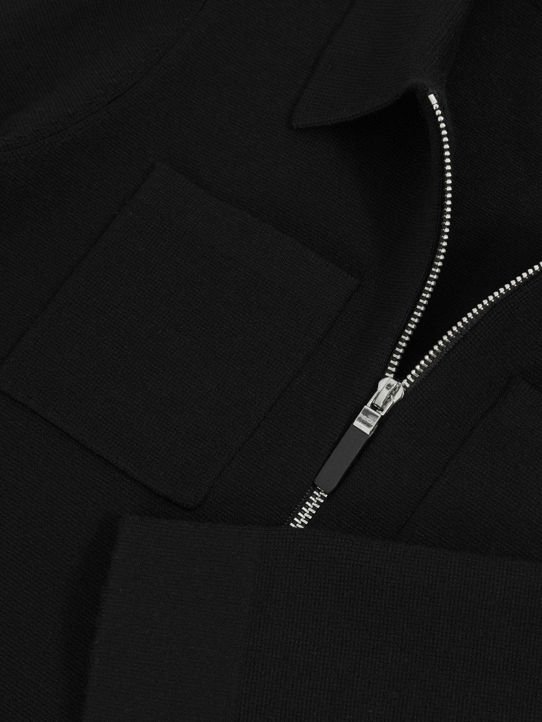 Reiss 9-13 yrs Knitted Zip-Through Cardigan in Black