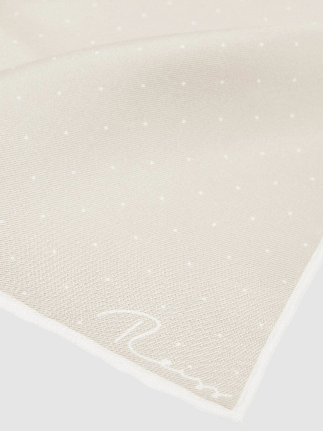 Reiss Silk Polka Dot Pocket Square in Champagne