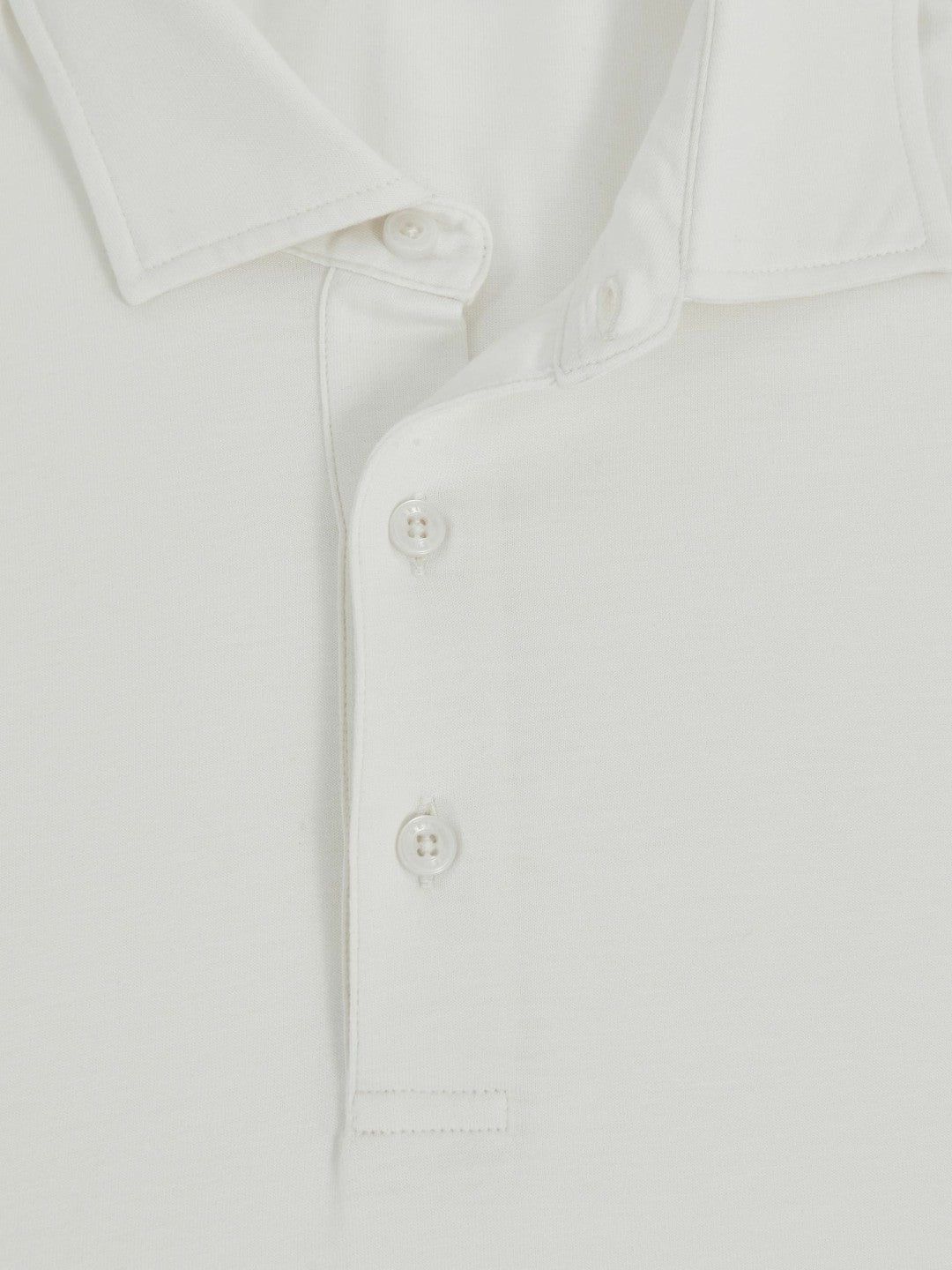 Reiss Cotton-Jersey Long Sleeve Polo Shirt in White