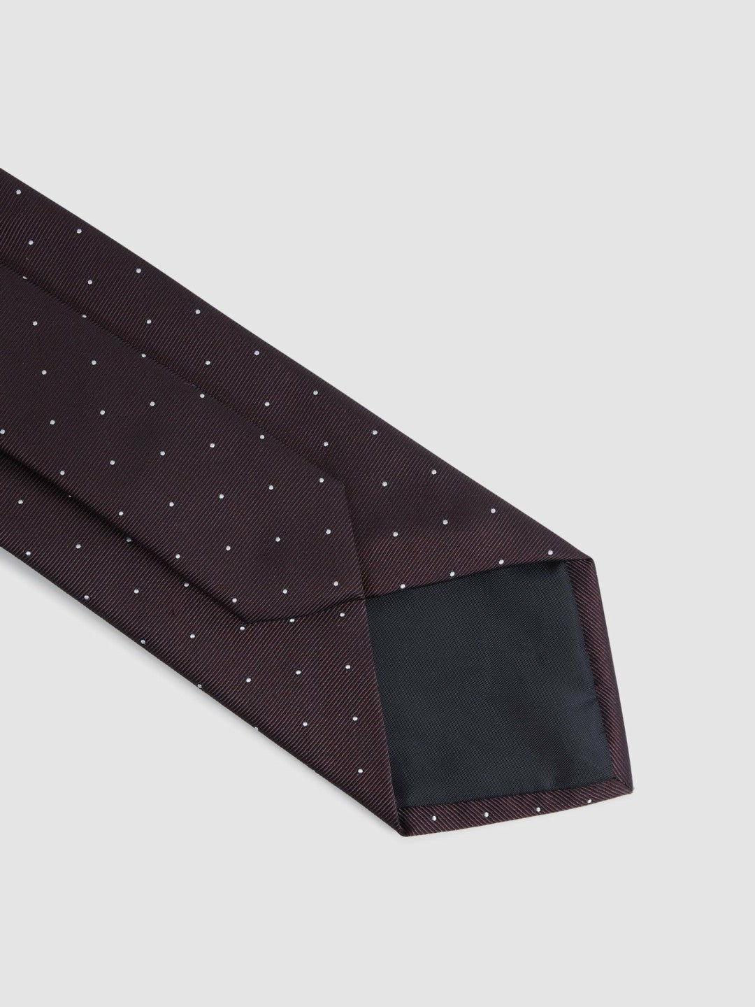 Reiss Polka Dot Silk Tie in Burgundy