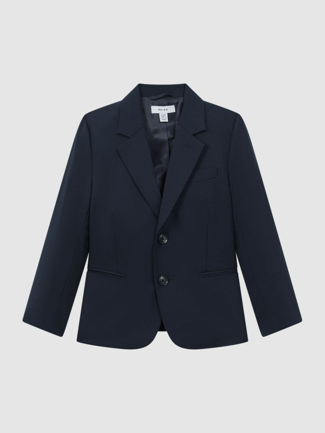 Reiss 9-14 yrs Wool Blend Single Breasted Blazer in Navy
