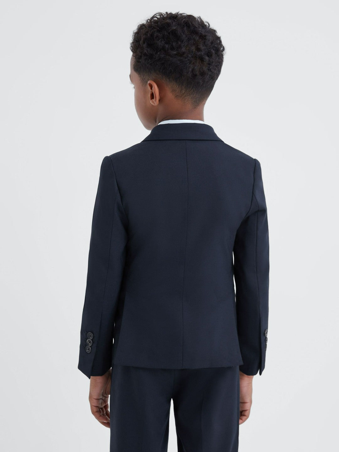 Reiss 9-14 yrs Wool Blend Single Breasted Blazer in Navy