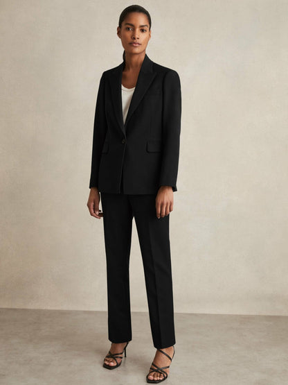 Reiss Petite Tailored Single Breasted Suit Blazer in Black