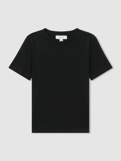 Reiss 9-13 yrs Crew Neck T-Shirt in Black