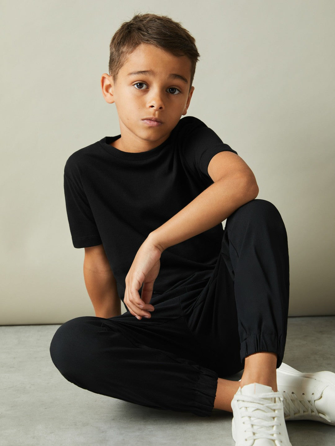 Reiss 9-13 yrs Crew Neck T-Shirt in Black