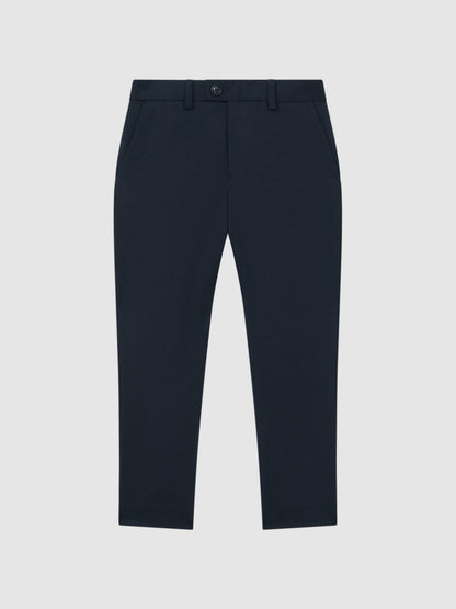Reiss 9-14 yrs Wool Blend Adjustable Trousers in Navy