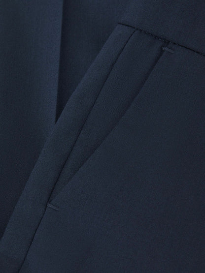 Reiss 9-14 yrs Wool Blend Adjustable Trousers in Navy