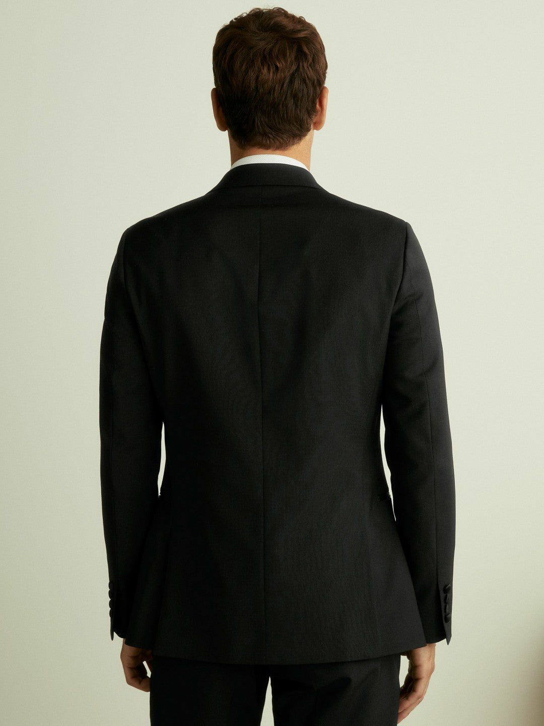 Reiss Double Breasted Tuxedo Slim Fit Jacket in Black