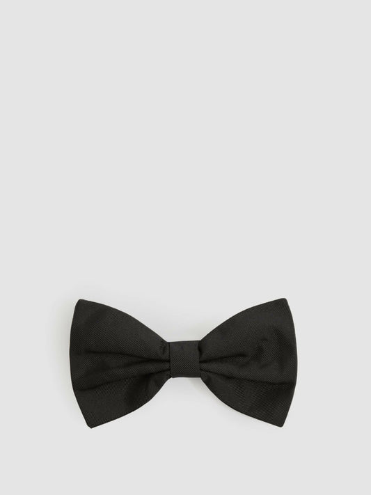 Reiss Grosgrain Silk Bow Tie in Black