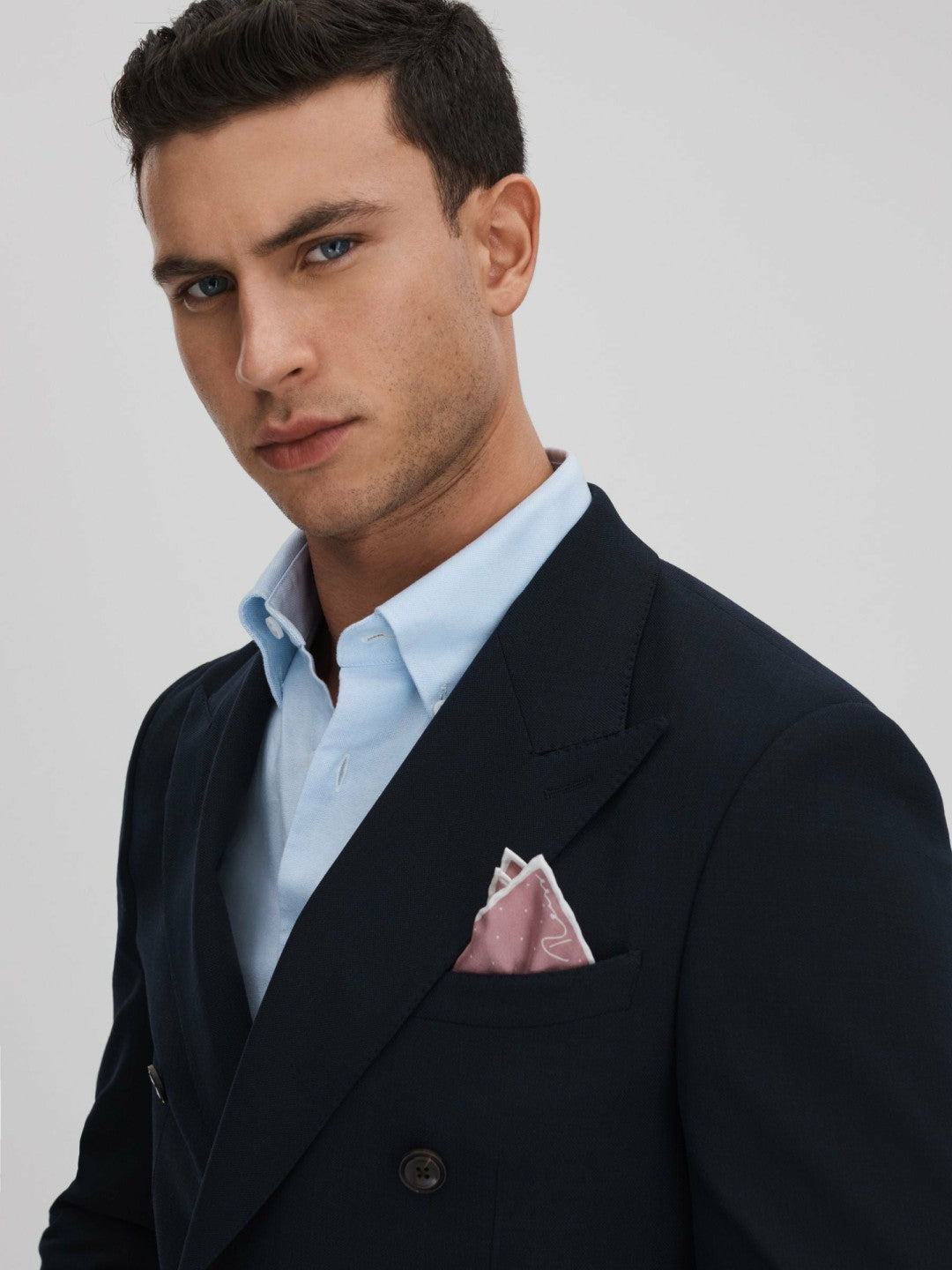 Reiss Polka Dot Silk Pocket Square in Pink