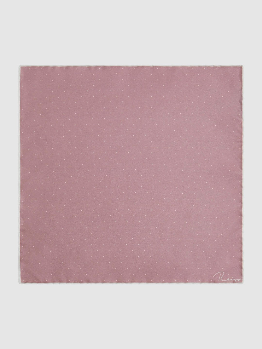 Reiss Polka Dot Silk Pocket Square in Pink