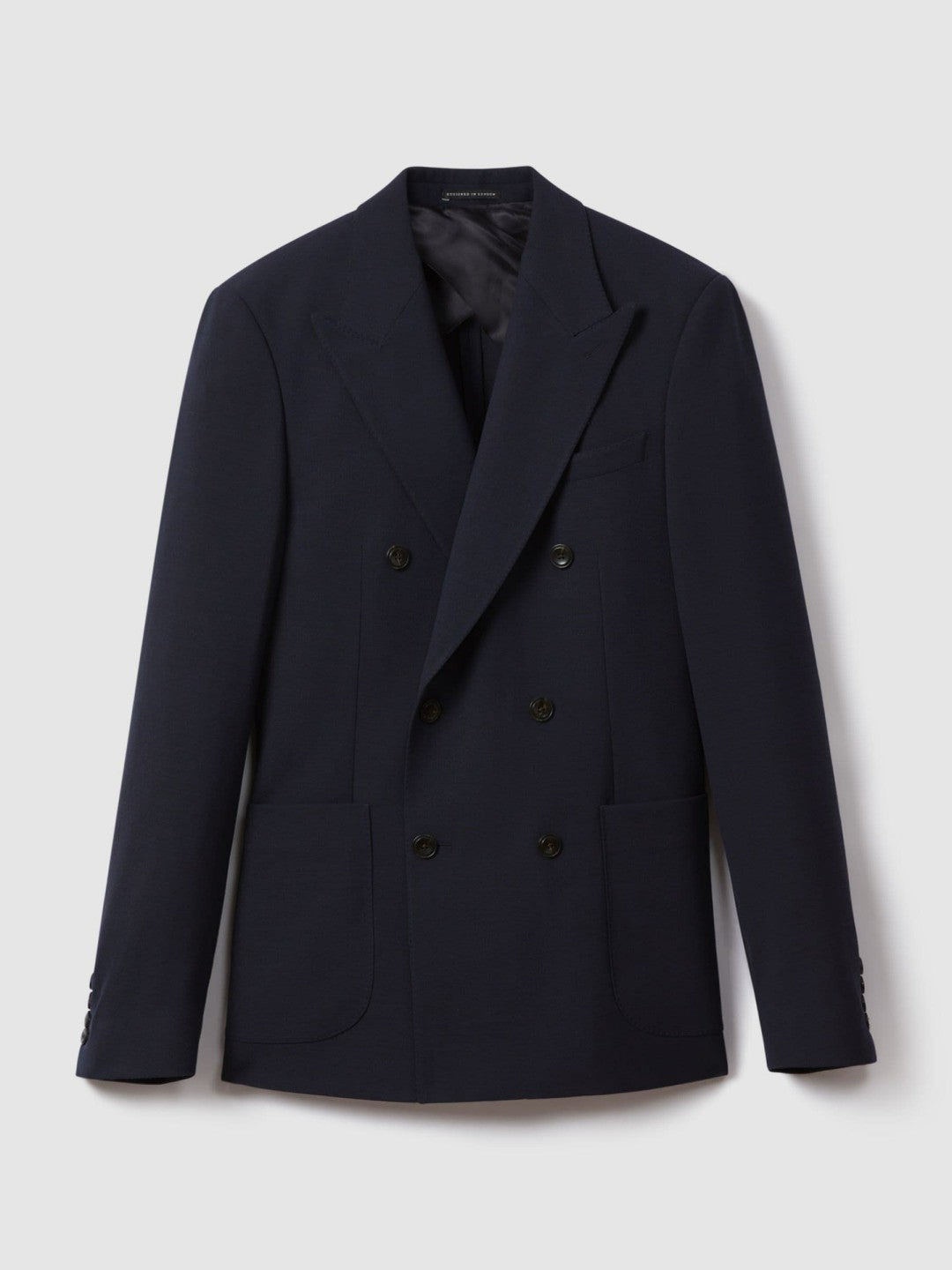 Reiss Double Breasted Suit Blazer Slim Fit in Navy