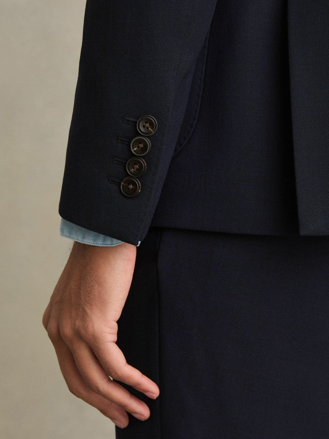 Reiss Double Breasted Suit Blazer Slim Fit in Navy