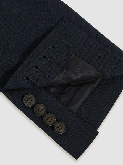Reiss Double Breasted Suit Blazer Slim Fit in Navy