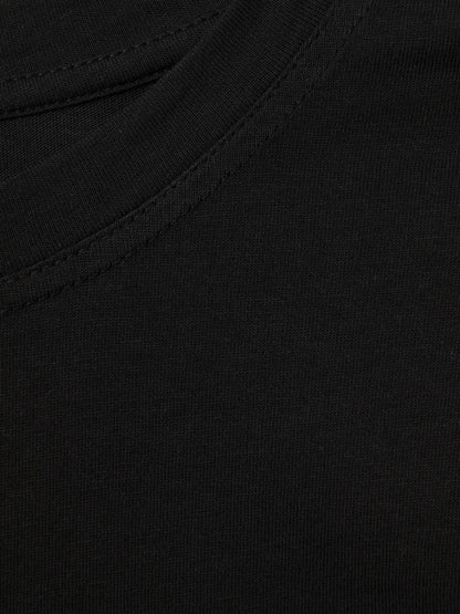 Reiss Cotton Capped Sleeve T-Shirt in Black