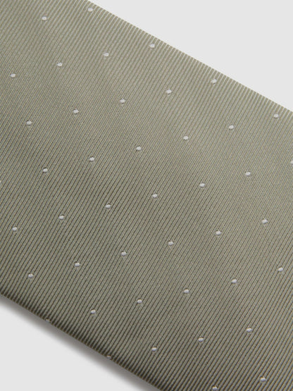 Reiss Polka Dot Silk Tie in Champagne