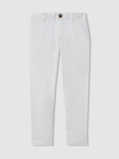 Reiss 13-14 yrs Slim Fit Casual Chinos in White