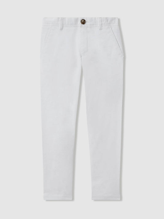 Reiss 13-14 yrs Slim Fit Casual Chinos in White