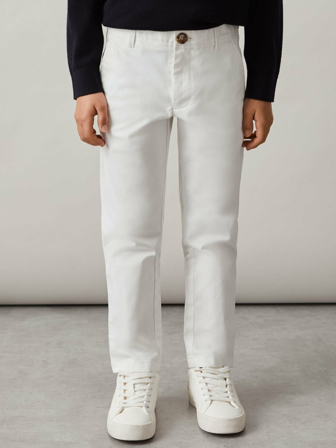 Reiss 13-14 yrs Slim Fit Casual Chinos in White
