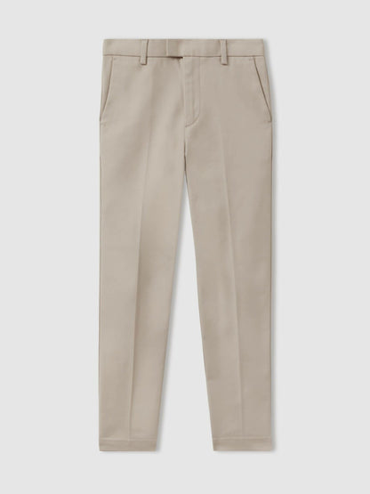 Reiss 3-9 yrs Slim Fit Tapered Chinos in Stone
