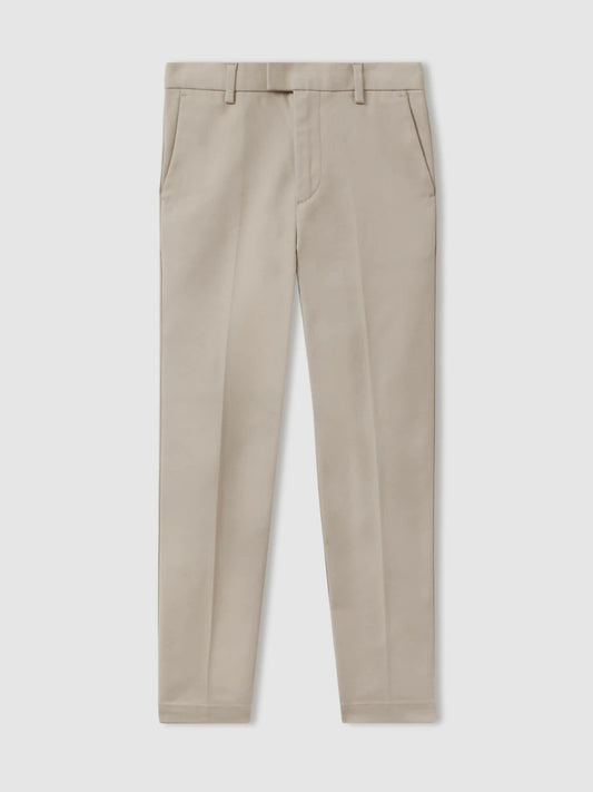Reiss 13-14 yrs Slim Fit Tapered Chinos in Stone