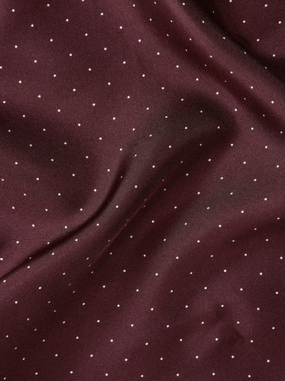 Reiss Polka Dot Silk Pocket Square in Burgundy