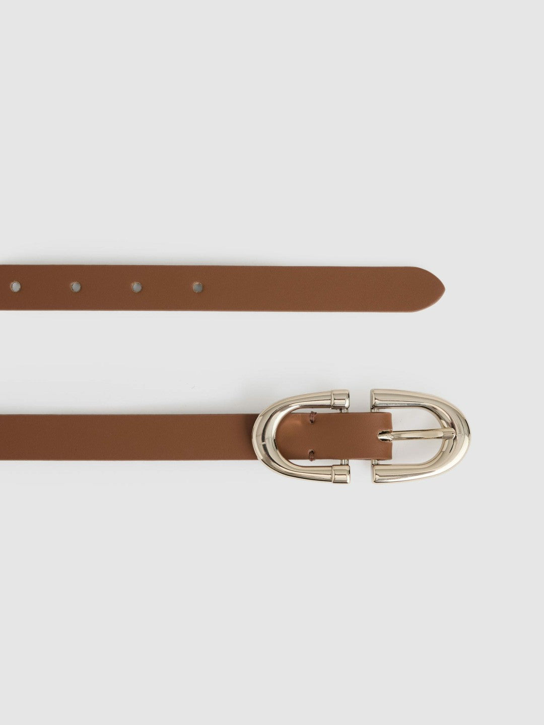 Reiss Horseshoe Belt in Tan