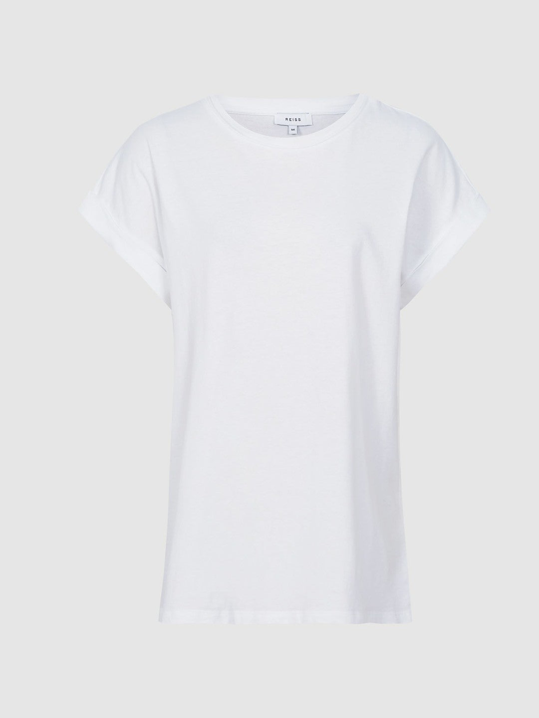 Reiss Cotton-Jersey Crew Neck T-Shirt in White