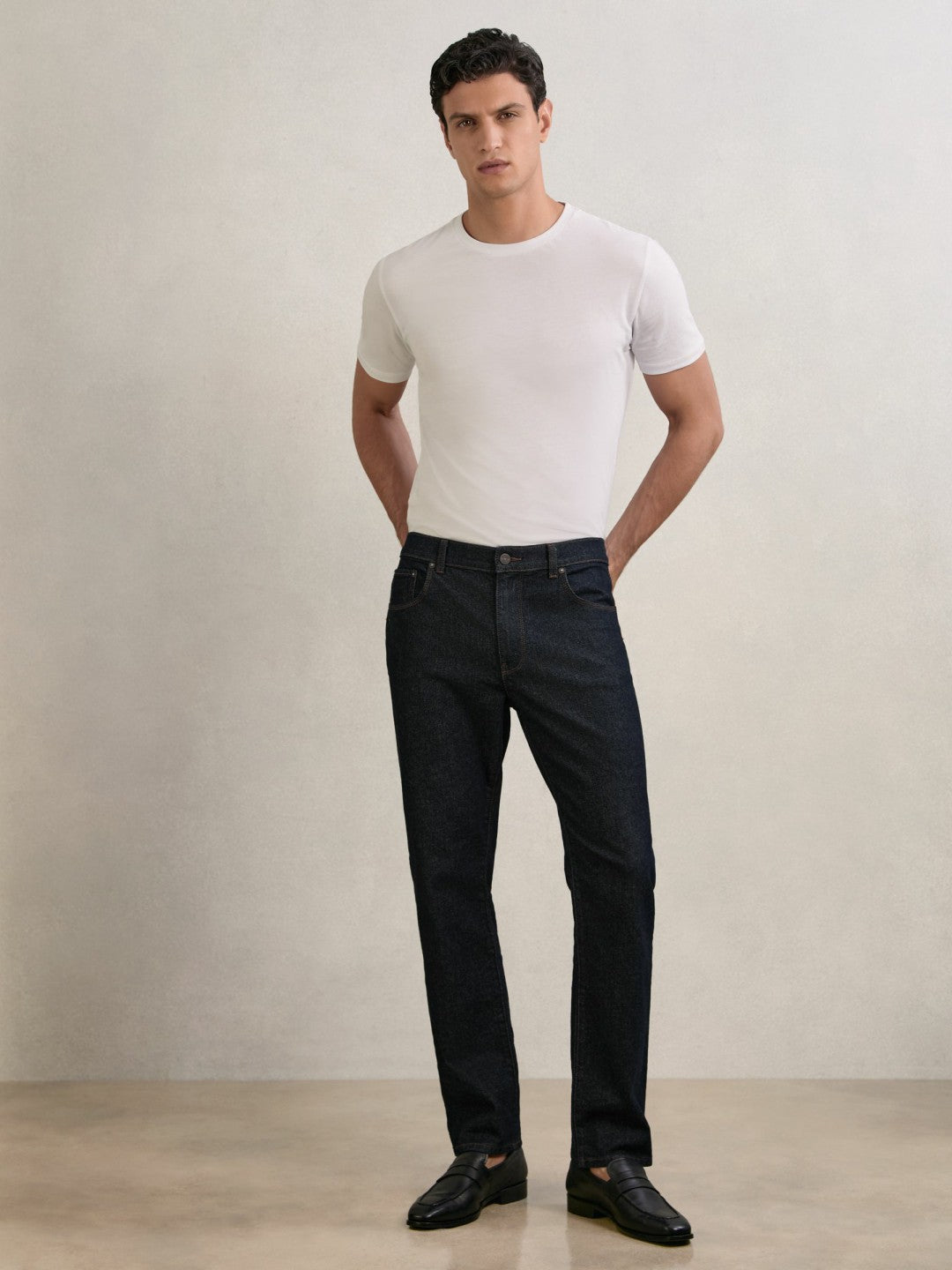 Reiss Straight-Leg Jeans in Raw Indigo