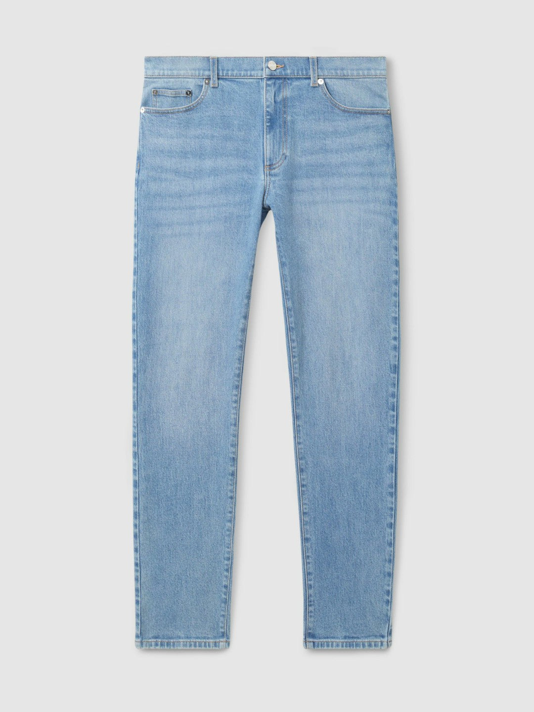 Reiss Cotton-Stretch Slim-Fit Jeans in Light Blue Wash