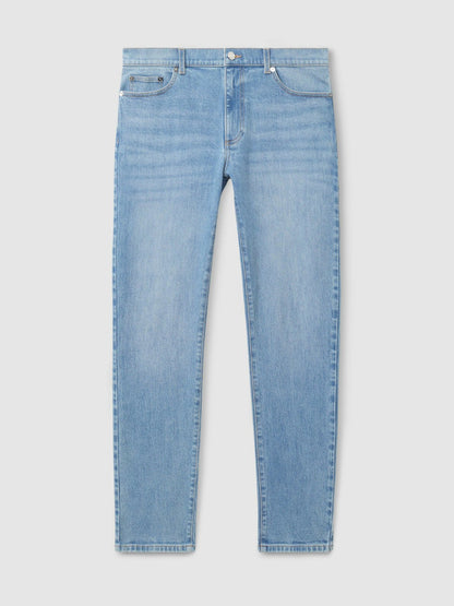 Reiss Cotton-Stretch Slim-Fit Jeans in Light Blue Wash