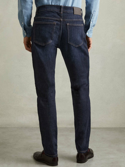 Reiss Cotton-Stretch Slim-Fit Jeans in Indigo Blue Wash