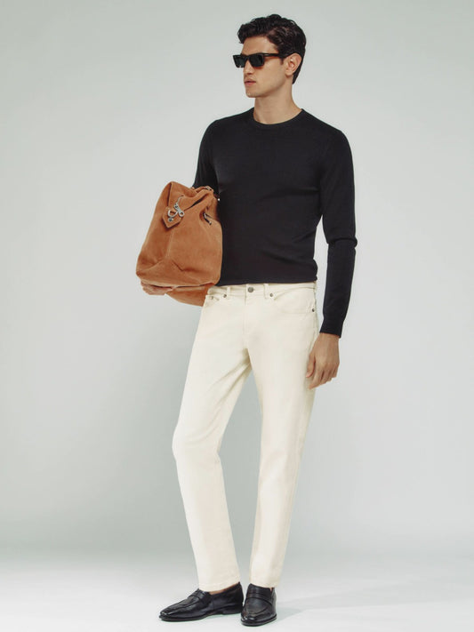 Reiss Relaxed-Fit Cropped Jeans in White