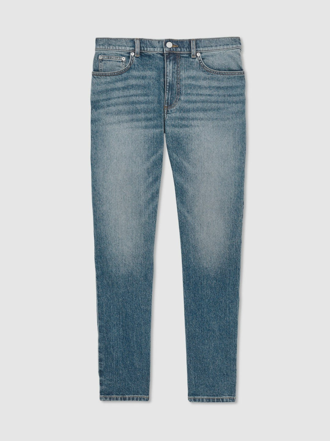 Reiss Cotton-Stretch Slim-Fit Jeans in Washed Indigo Green Cast