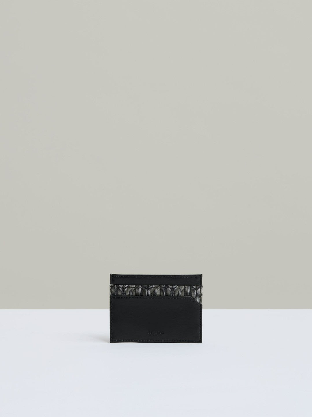 Reiss Monogram Canvas Card Holder in Black