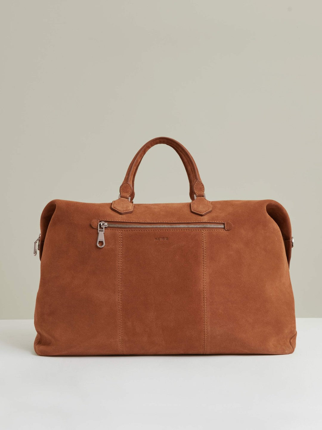 Reiss Suede Holdall in Light Tan